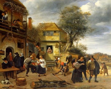 Jan Steen Painting - Campesinos pintor de género holandés Jan Steen